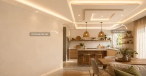 pop vs gypsum ceiling